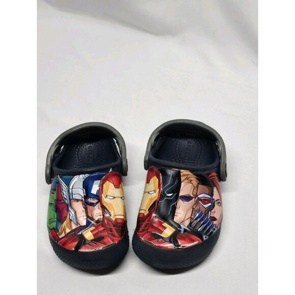 Crocs x Marvel Avengers Iconic Comfort Kids Slip On Clogs Shoes Size C7 - Picture 14 of 14